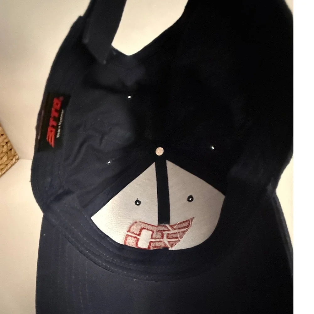 Otto Navy Blue University of Dayton Flyers D Wing Logo Baseball Cap Hat Mens